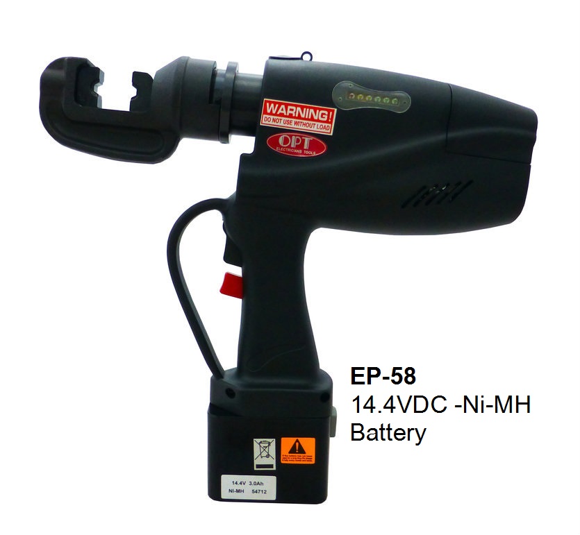 Bấm cos thủy lực d&ugrave;ng Pin OPT EP-58, EPB-58