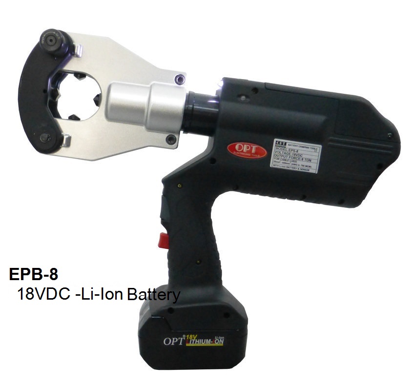 Bấm cos thủy lực d&ugrave;ng Pin OPT EP-8, EPB-8