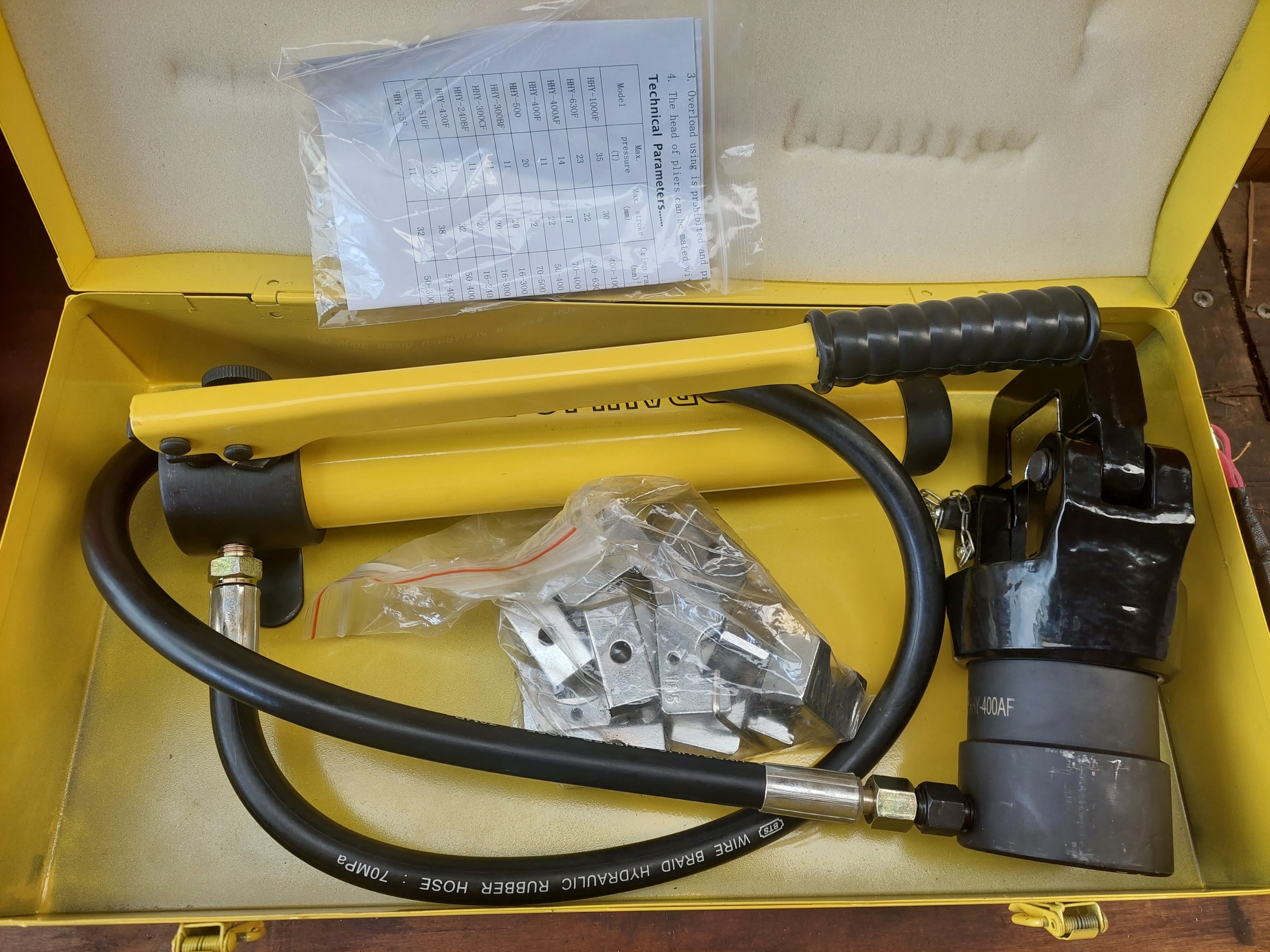 Đầu &eacute;p cos thủy lực TLP HHY-400AF
