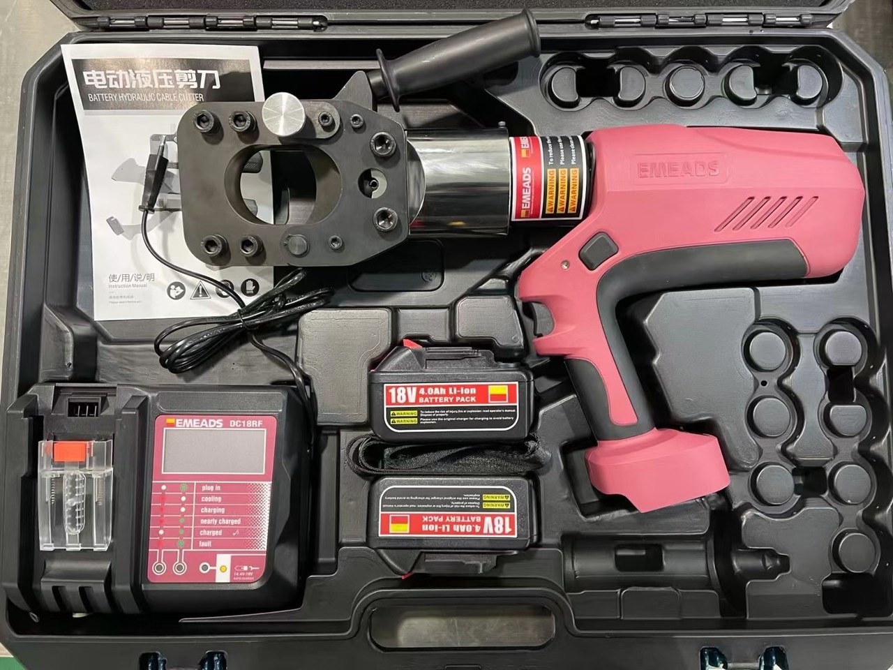 M&aacute;y cắt c&aacute;p thủy lực d&ugrave;ng pin EMEADS EBS-55