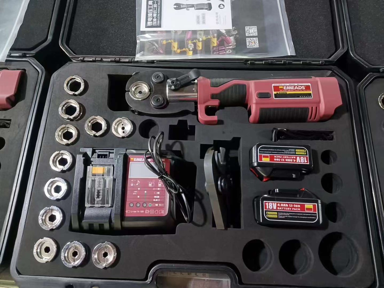 M&aacute;y &eacute;p cos - Cắt c&aacute;p 2 in 1 d&ugrave;ng Pin GES-300C-2