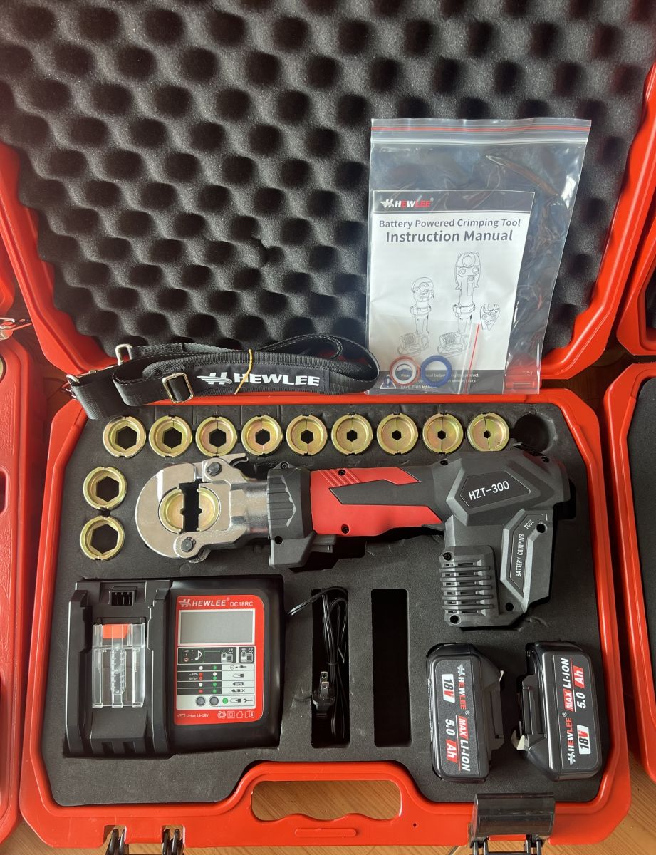 M&aacute;y &eacute;p cos thủy lực d&ugrave;ng pin HEWLEE HZT-300